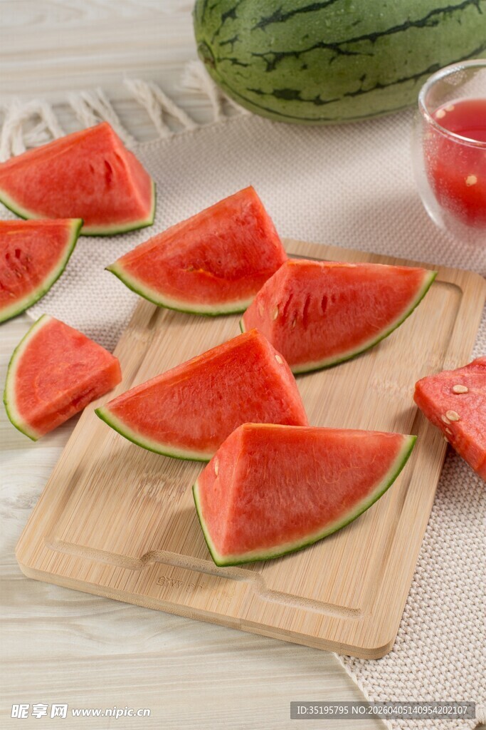 新鲜切片西瓜夏日美味