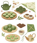 端午传统美食与玩乐物件