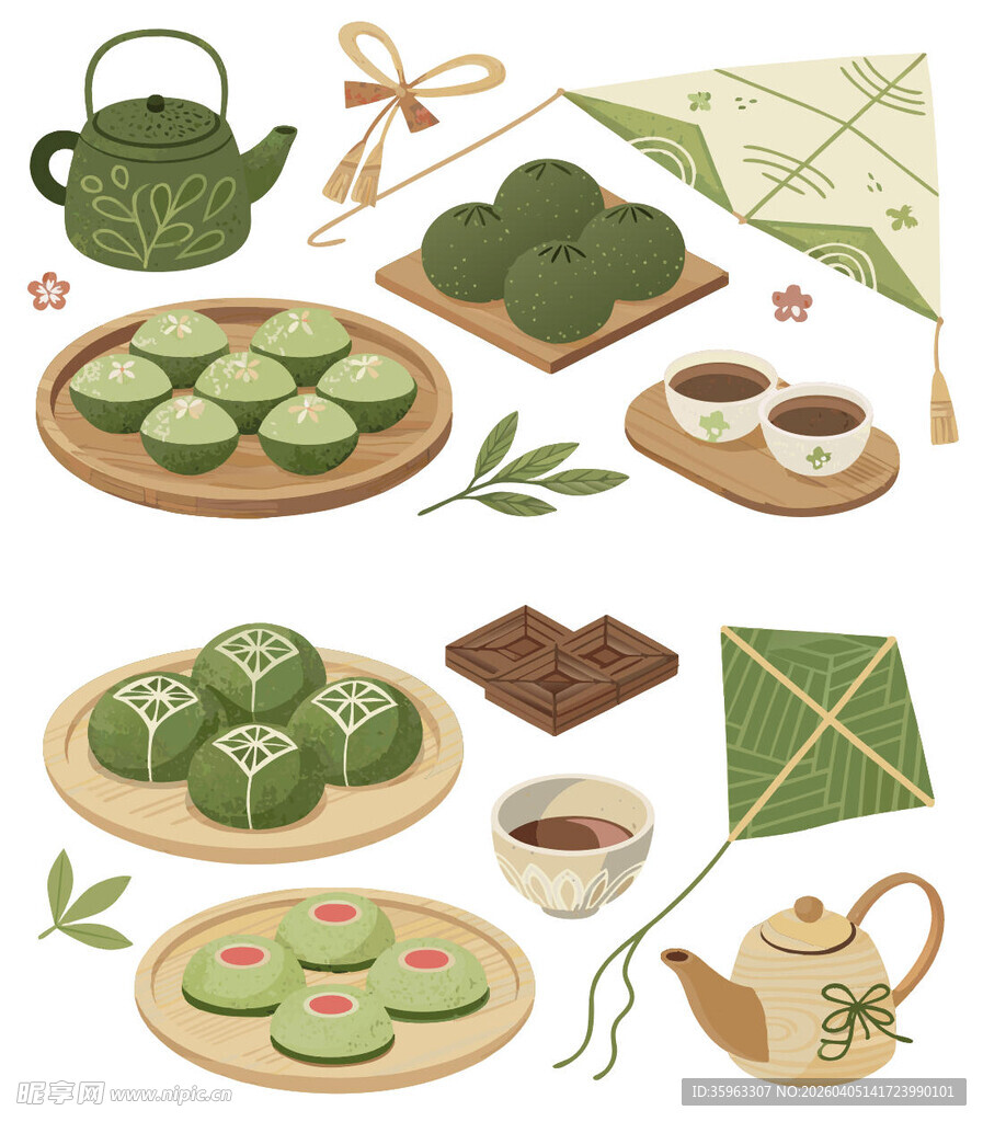 端午传统美食与玩乐物件