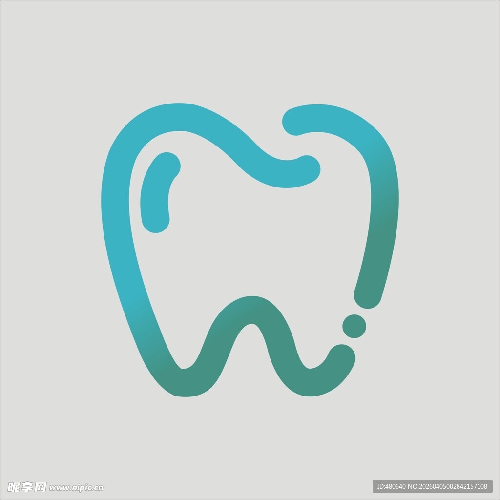 简约牙齿图标设计