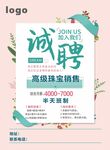 招聘海报  简洁粉色海报
