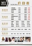 美发价目表展示