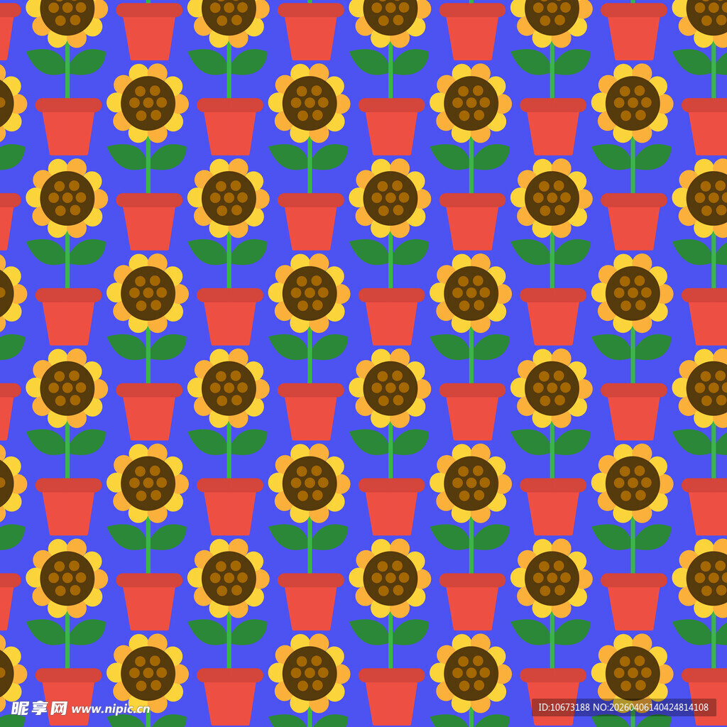 花朵无缝背景图案 