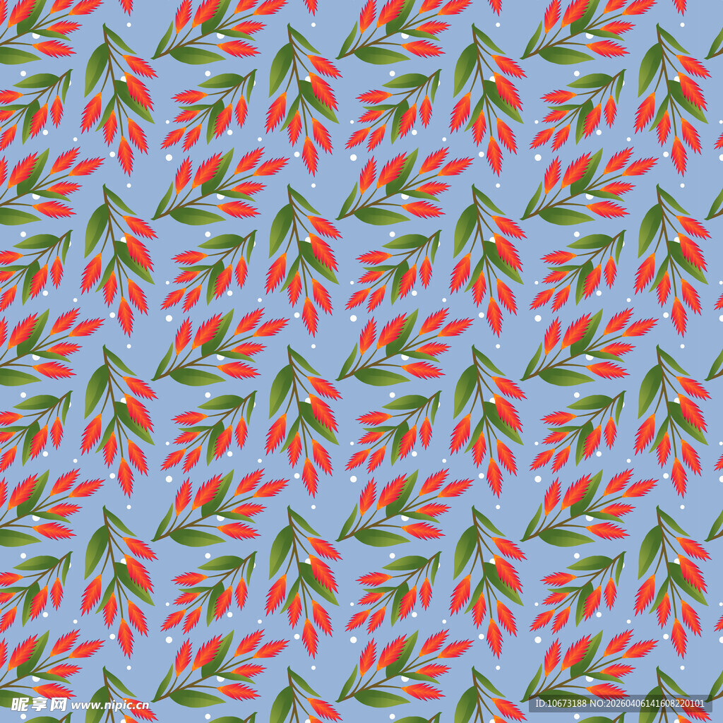 花朵无缝背景图案 