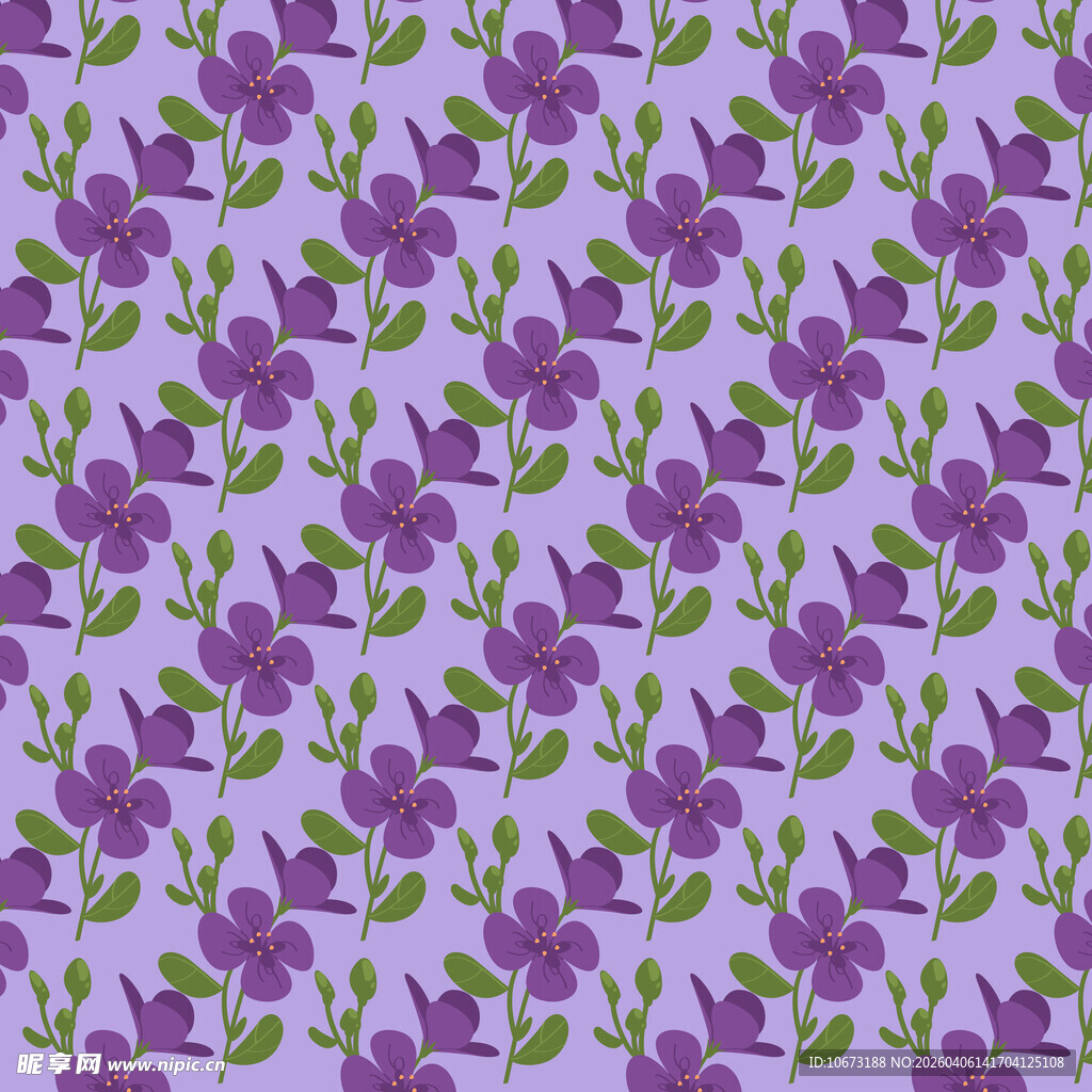 花朵无缝背景图案 