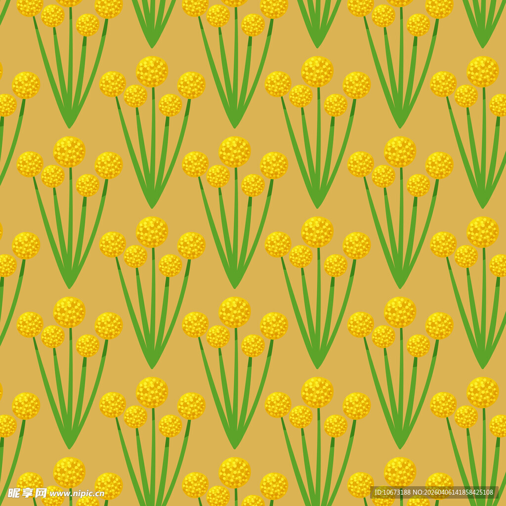 花朵无缝背景图案 