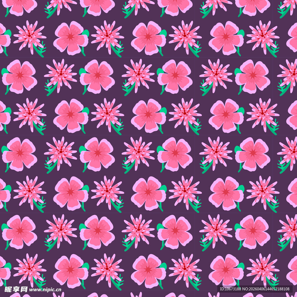 卡通花朵图案图片