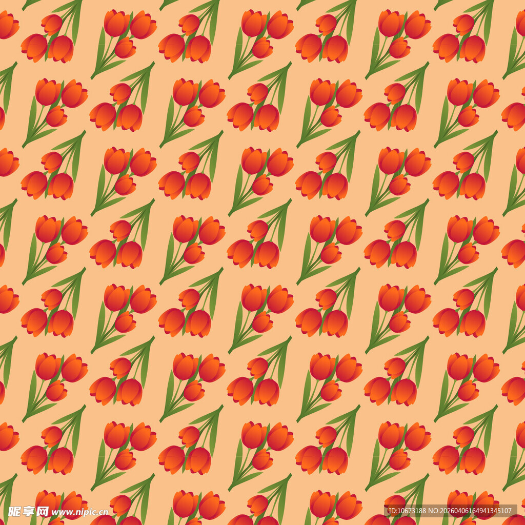 花卉无缝图案背景