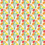 多彩花卉无缝图案背景