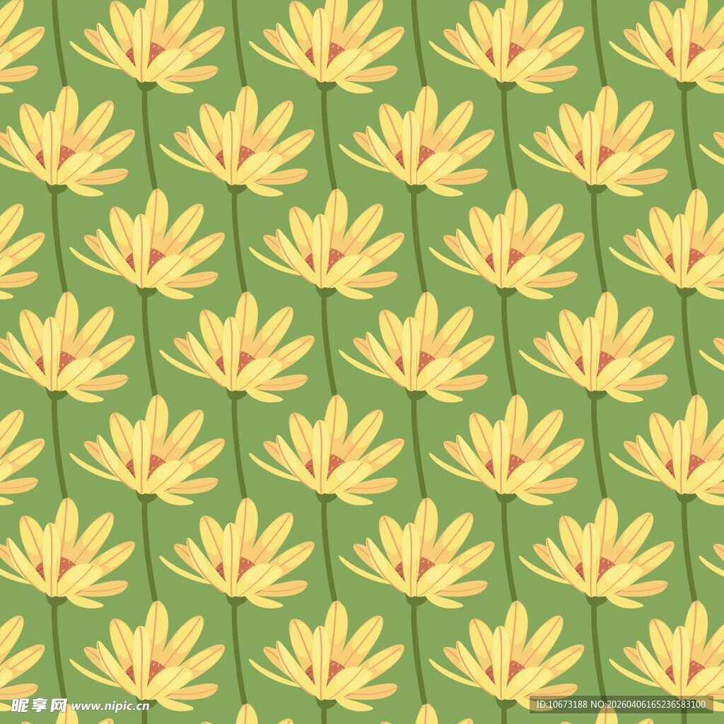 花卉图案无缝背景图