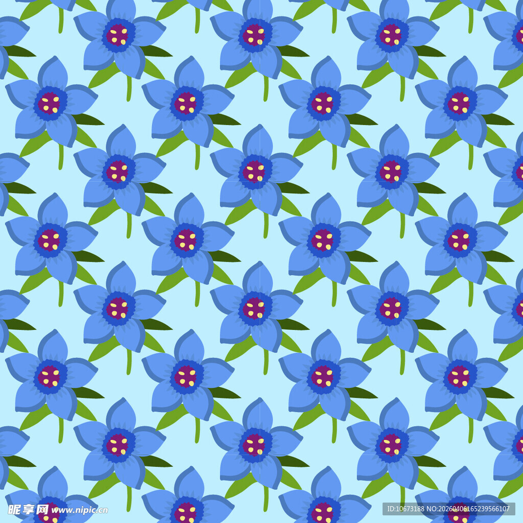 花卉图案无缝背景图