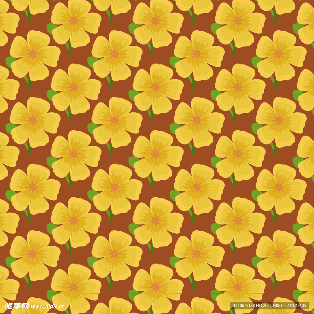 花卉图案无缝背景图