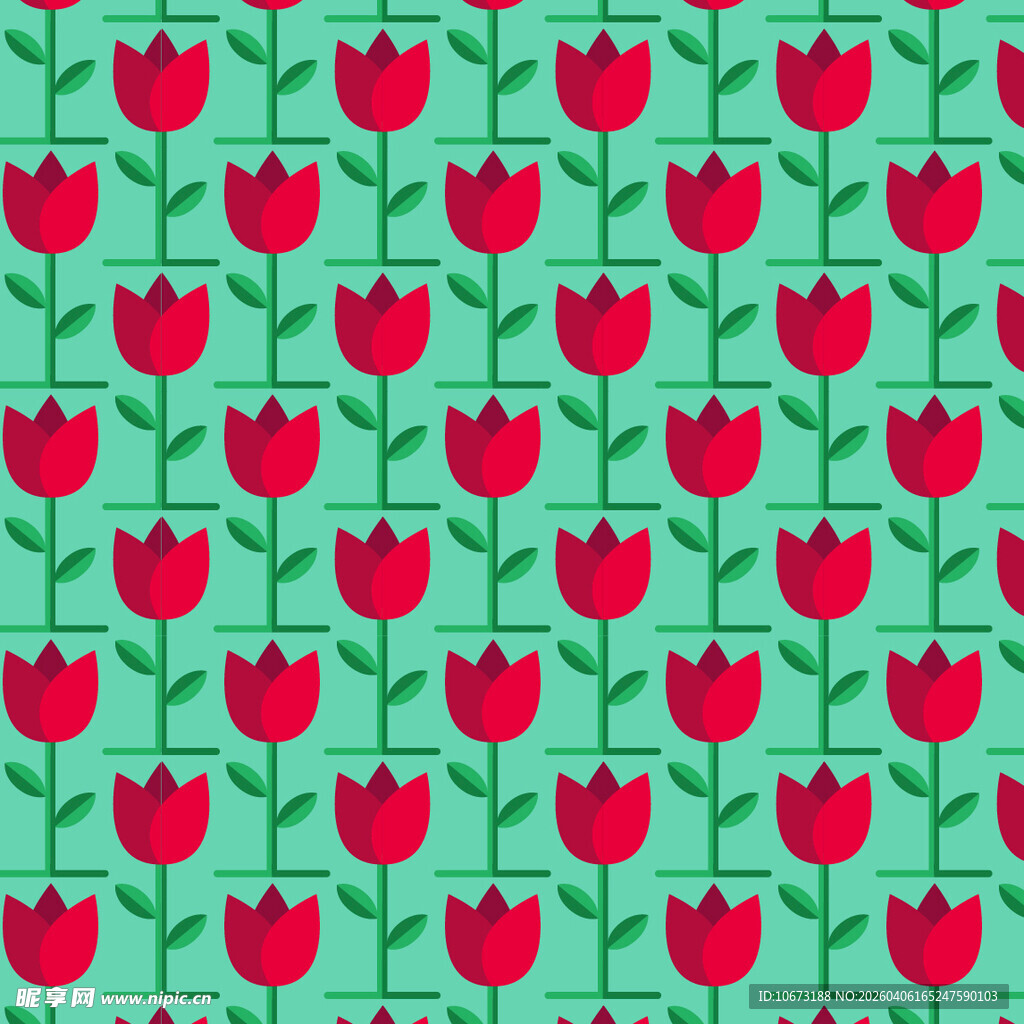 花卉图案无缝背景图