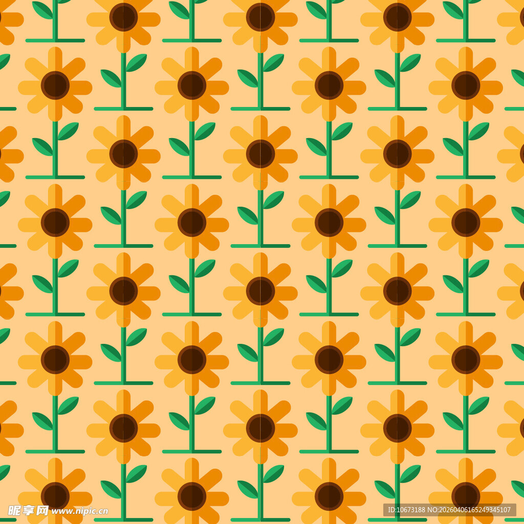 花卉图案无缝背景图