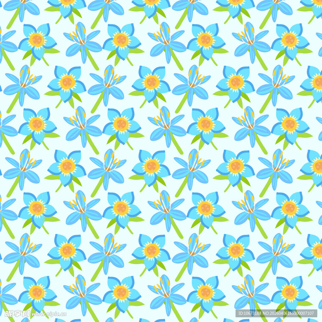 花卉图案无缝背景图