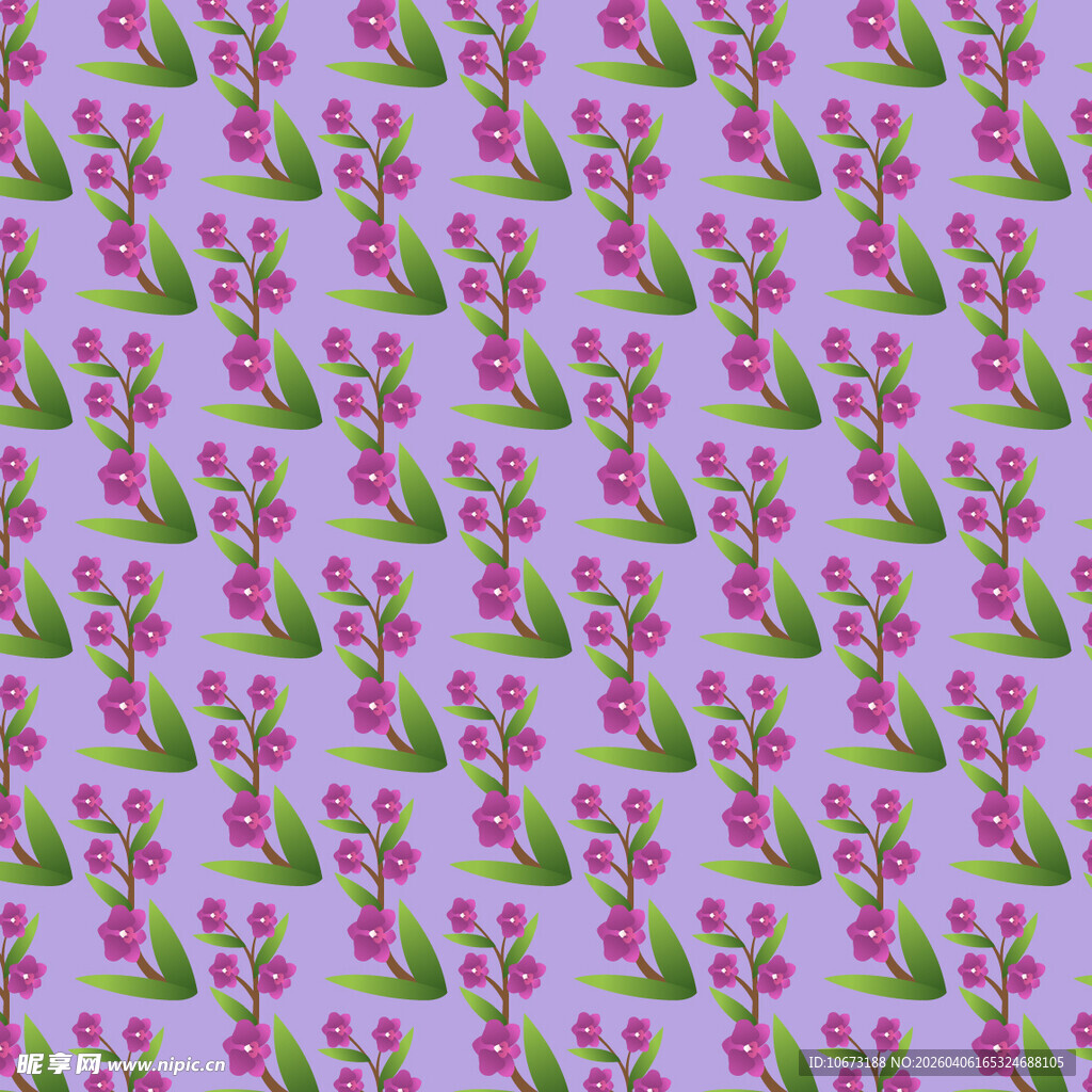 花卉图案无缝背景图