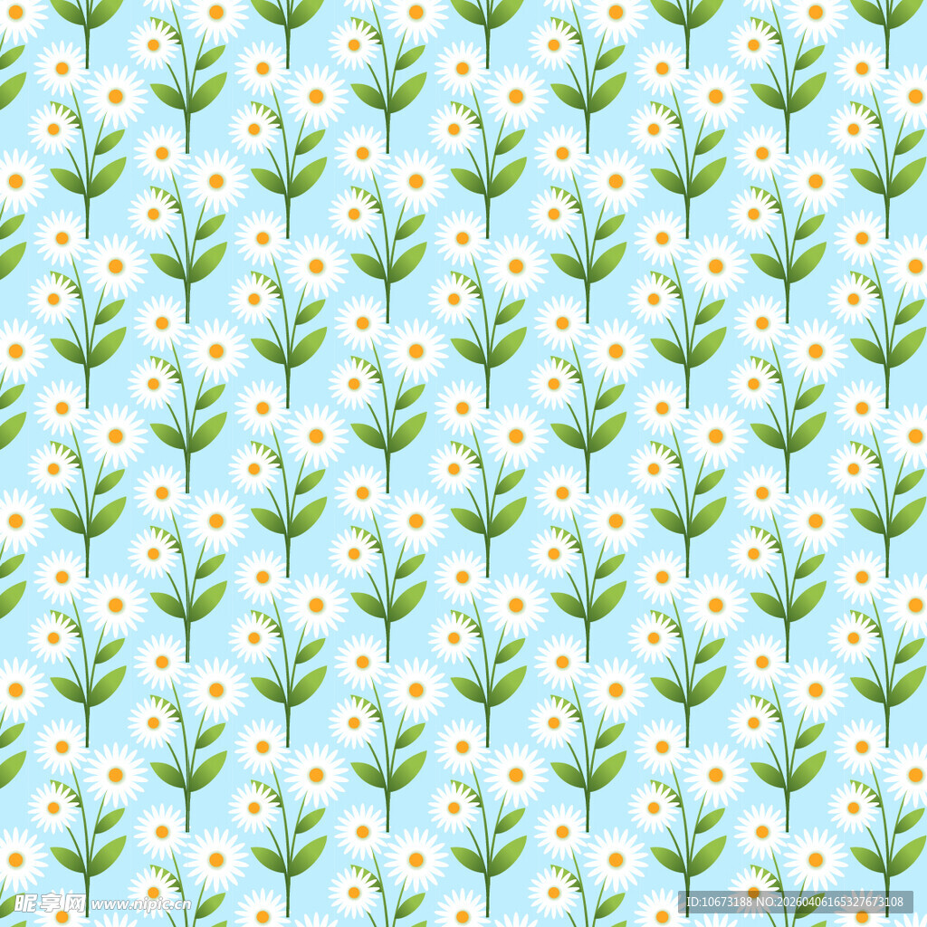 花卉图案无缝背景图