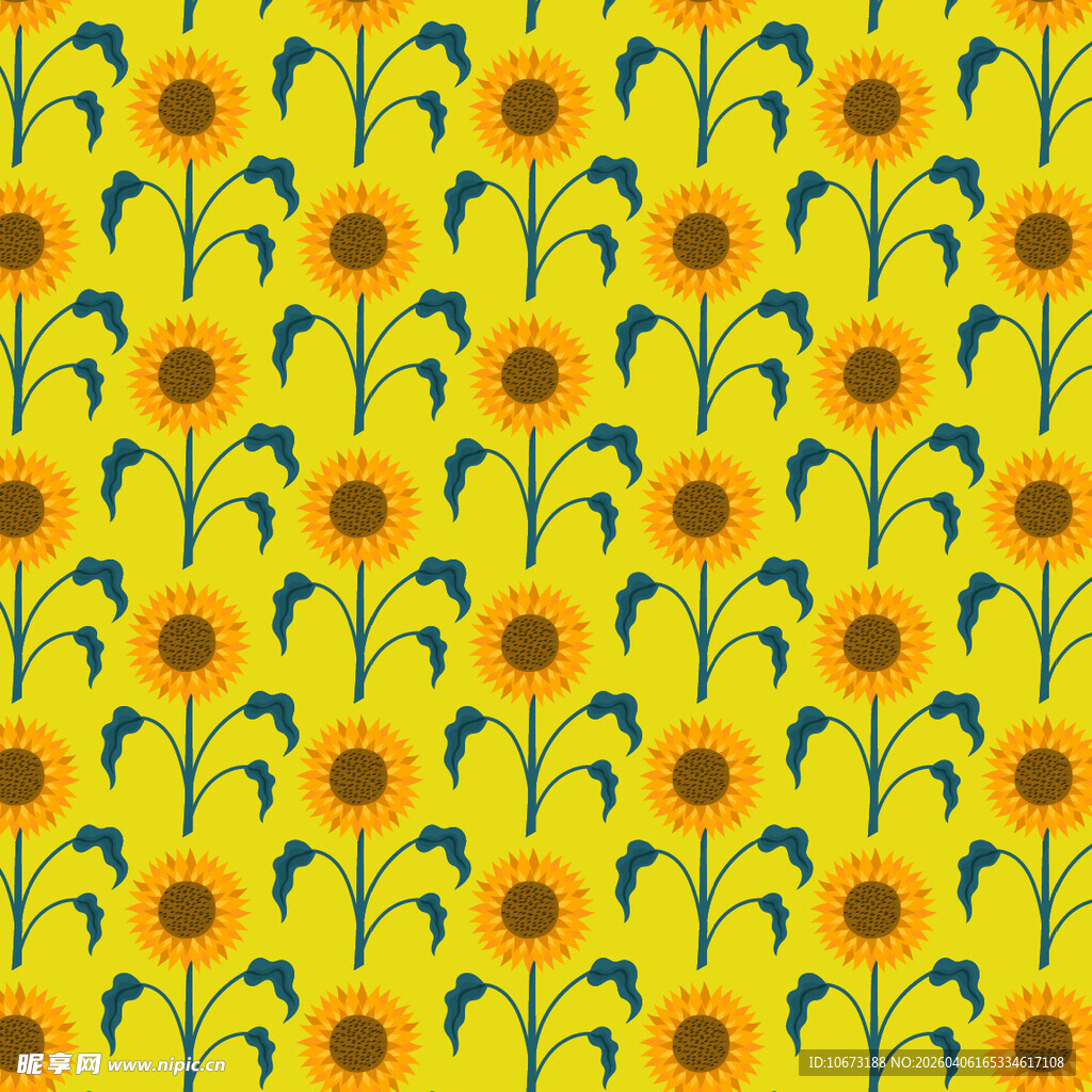 花卉图案无缝背景图