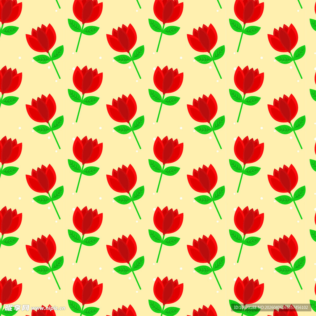 花卉图案无缝背景图