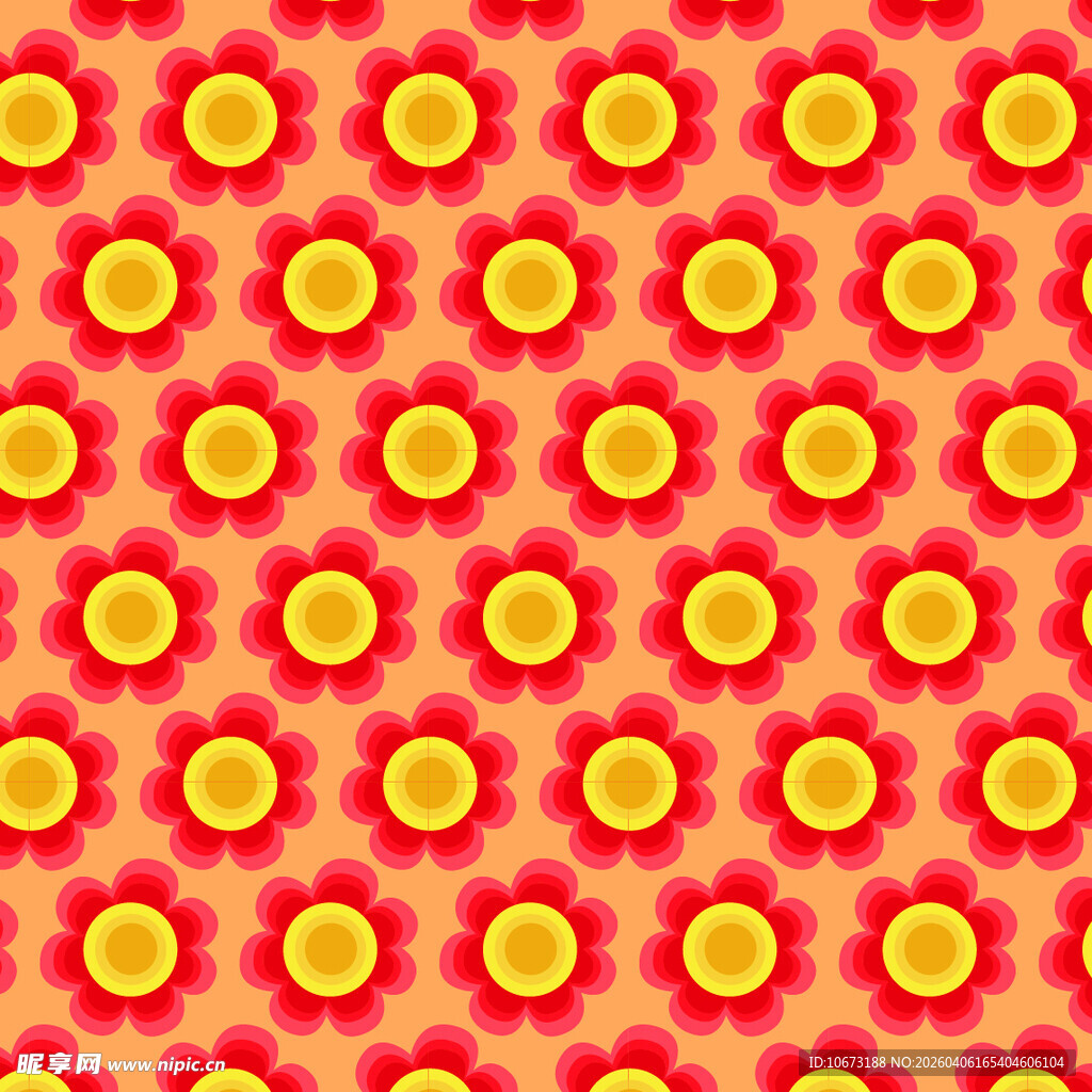 花卉图案无缝背景图