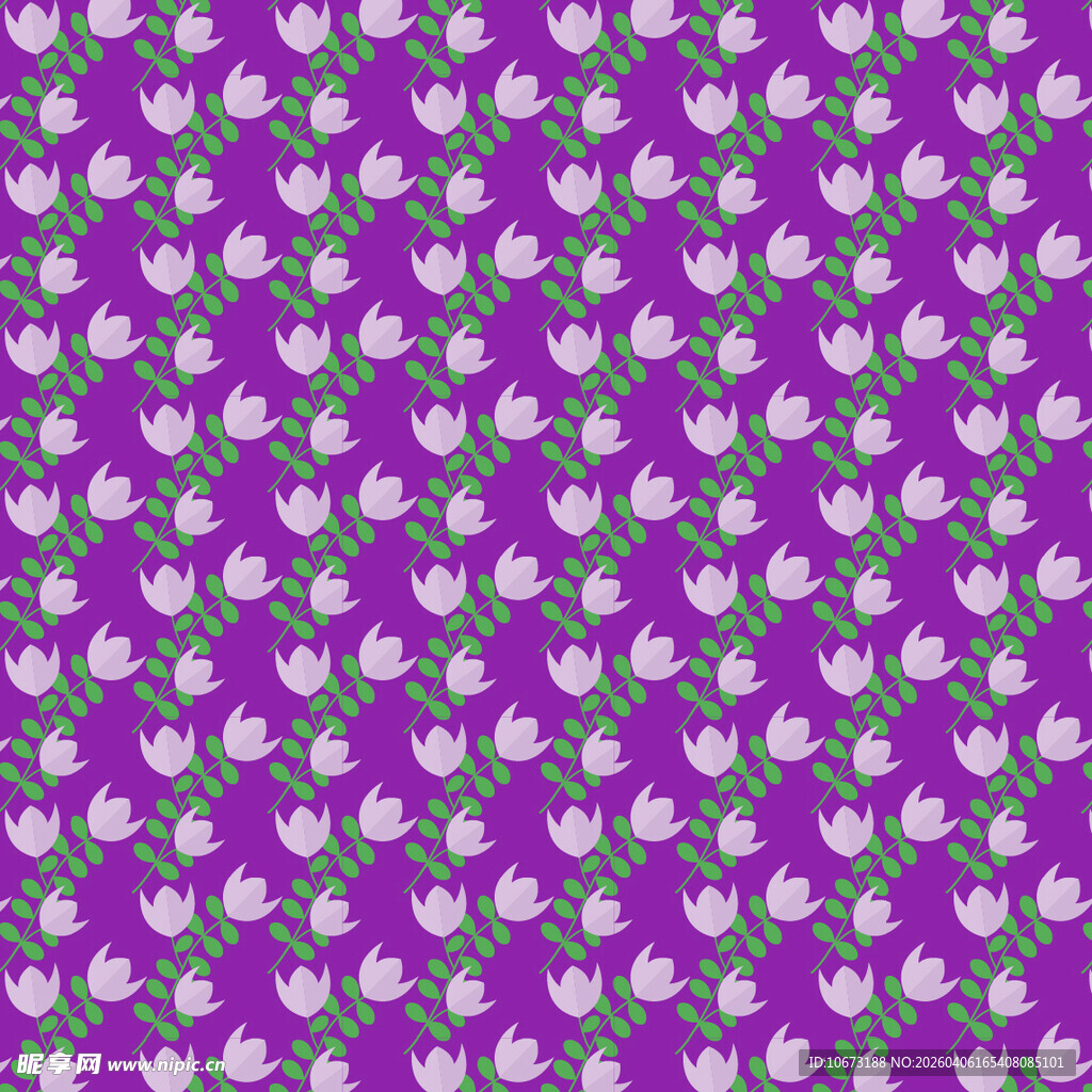 花卉图案无缝背景图