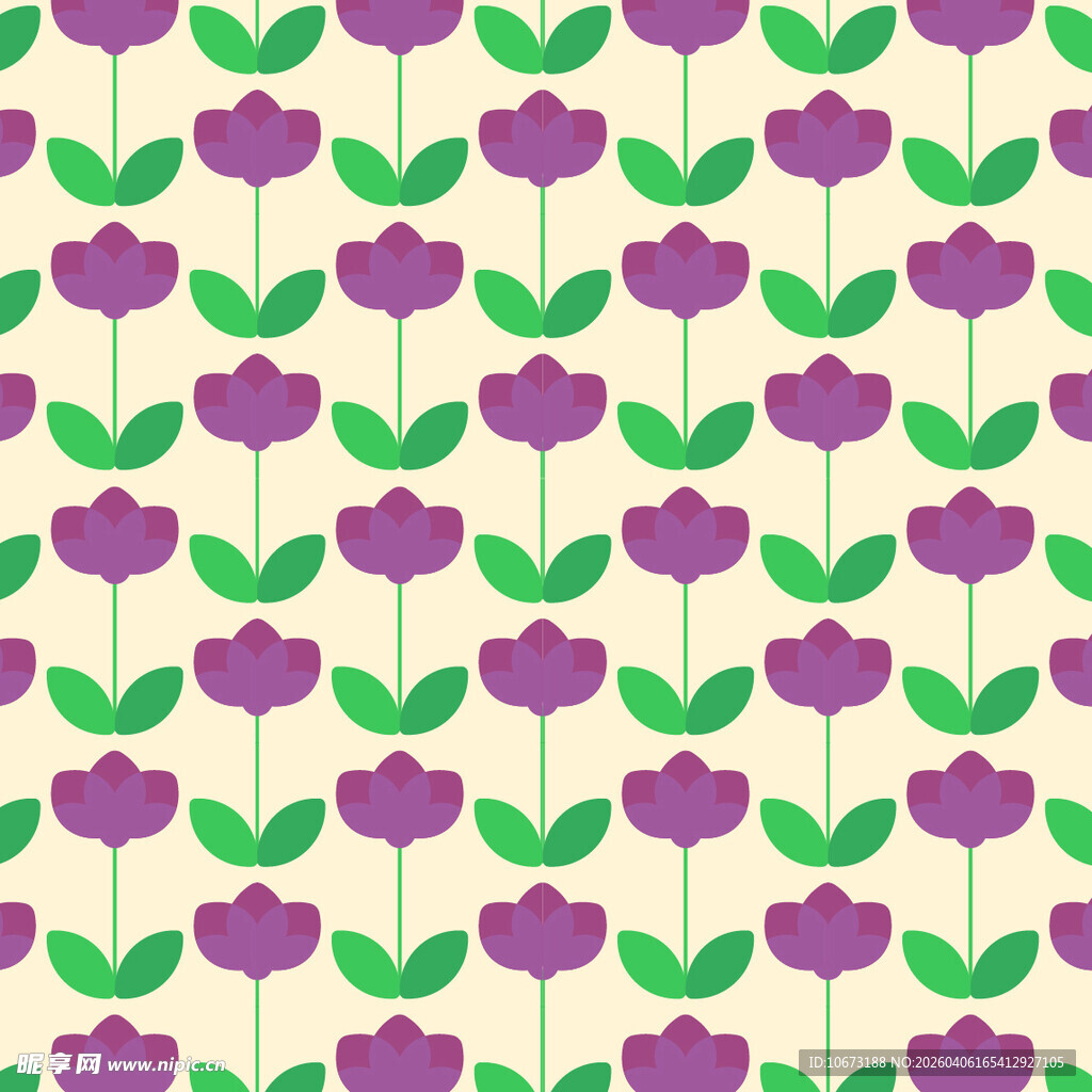 花卉图案无缝背景图