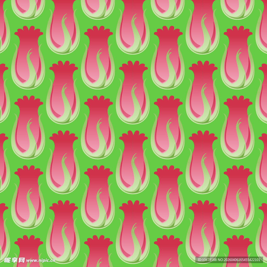 花卉图案无缝背景图