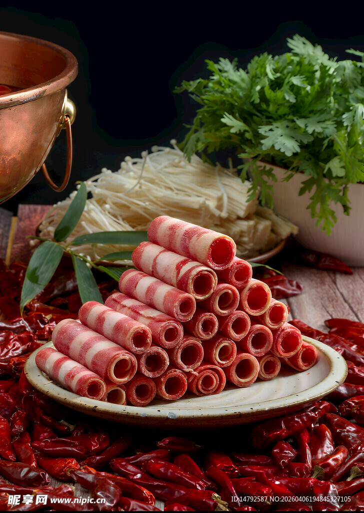 新鲜牛肉卷火锅食材