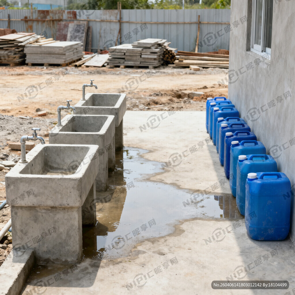 工地室外洗漱区