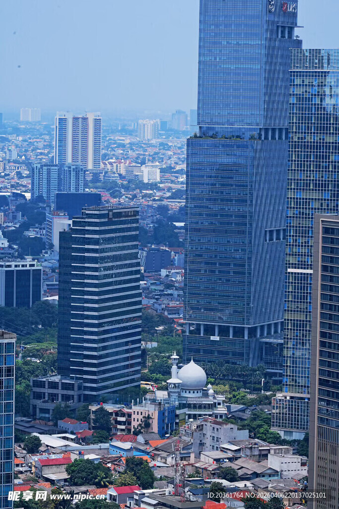 繁华都市天际线景观