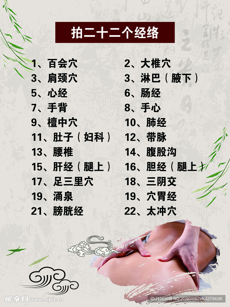 拍二十二个经络