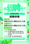 绿色清新风格招聘宣传海报