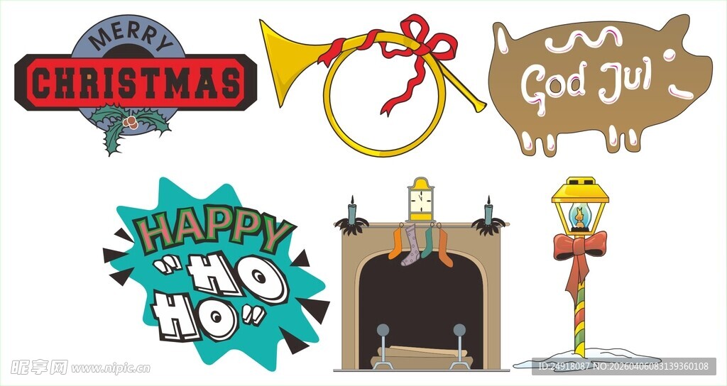 节日装饰图标集合