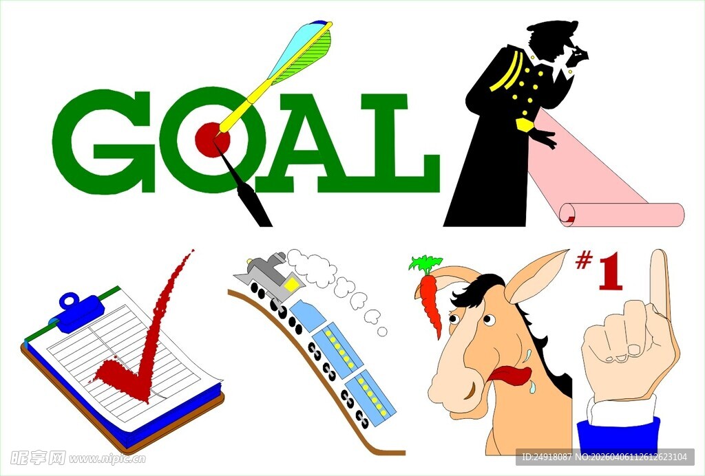 目标达成相关创意图标
