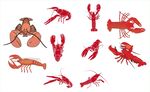 多样小龙虾图案集合