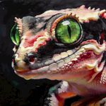 绿眼豹纹守宫插画