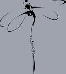 简约线条勾勒的优雅蜻蜓