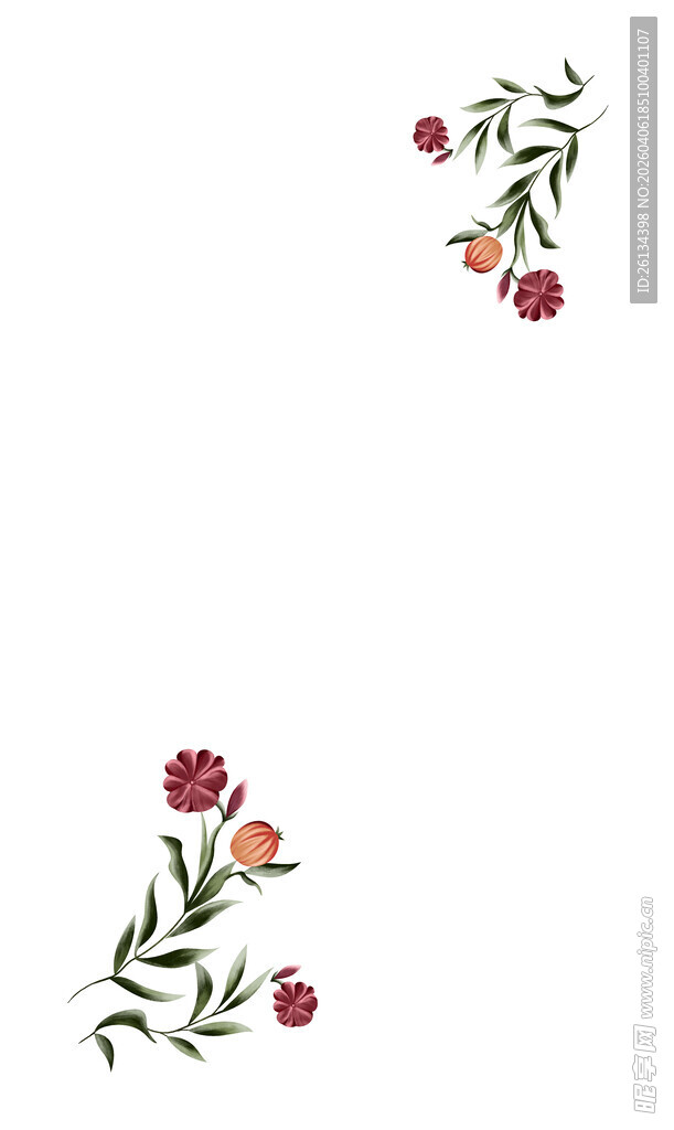 手绘花卉图案