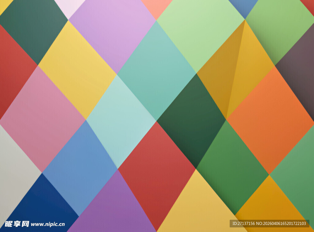 多彩几何拼接图案背景