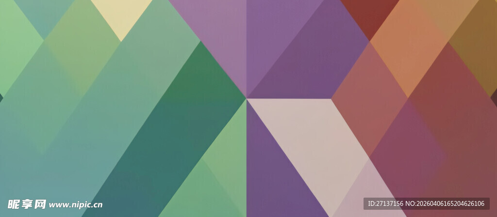 多彩几何拼接抽象背景图