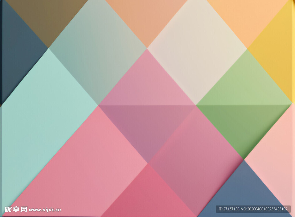 多彩几何拼接抽象背景图