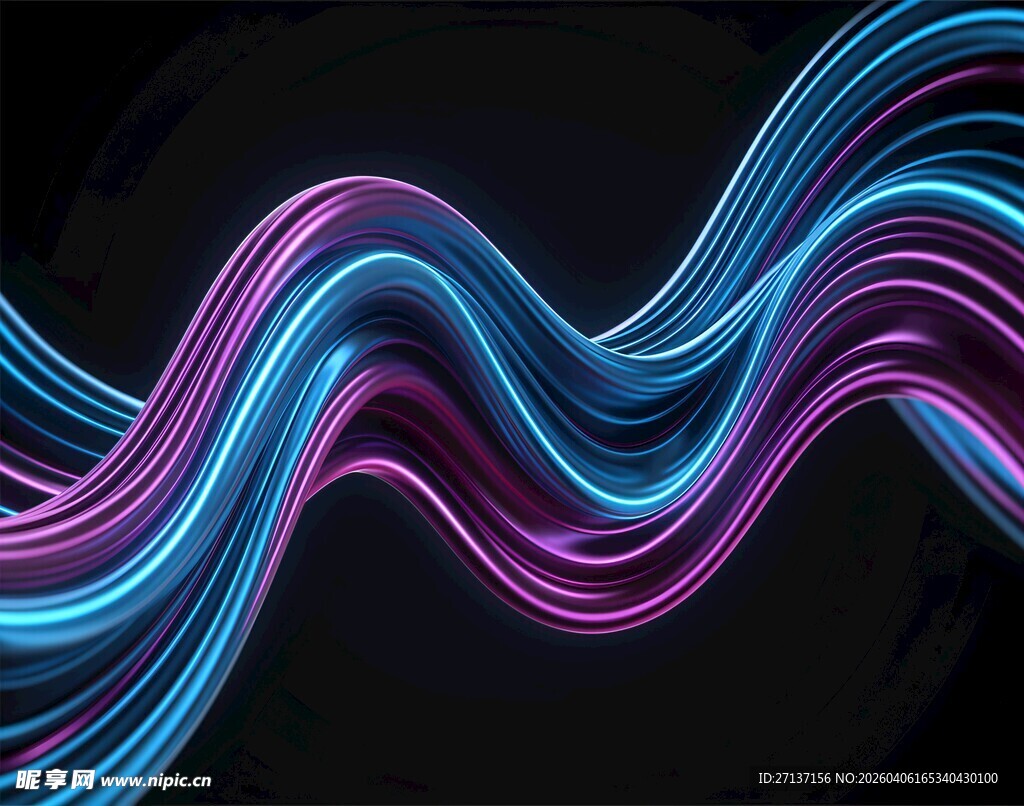 炫彩流动线条背景图