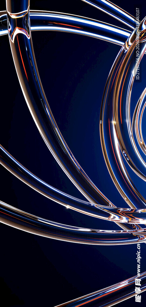 蓝色线条抽象动态图案