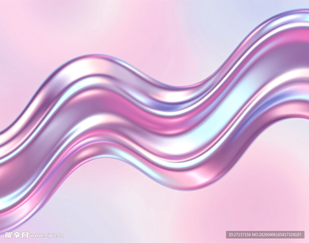梦幻渐变流体波浪图案