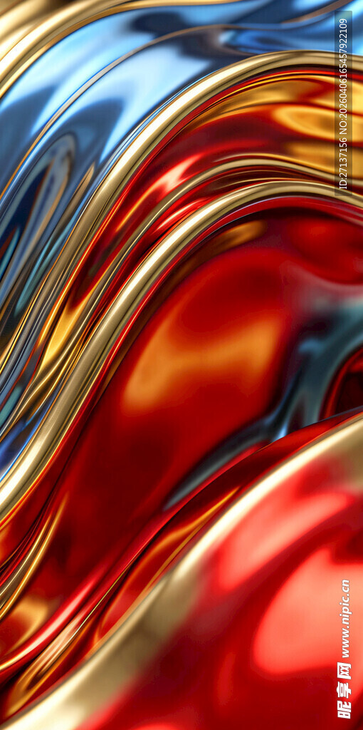 绚丽多彩流体金属纹理