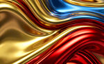 绚丽多彩金属波纹背景