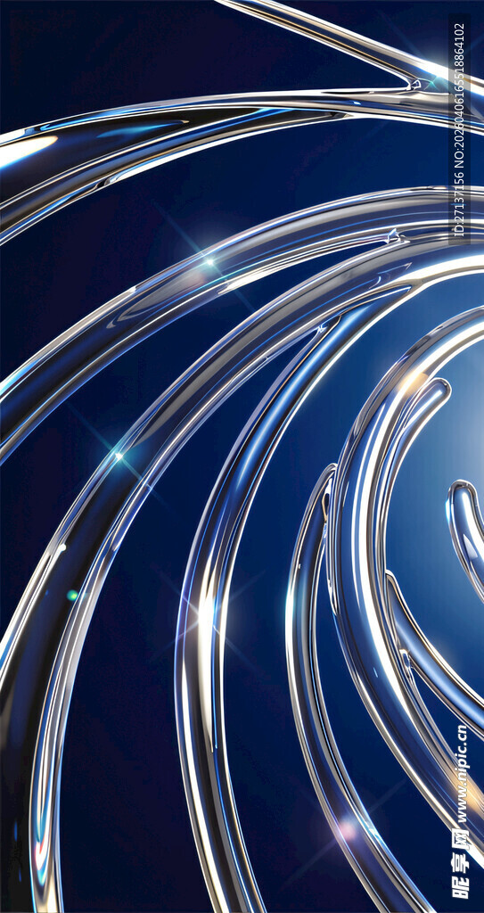 金属螺旋线条抽象图案