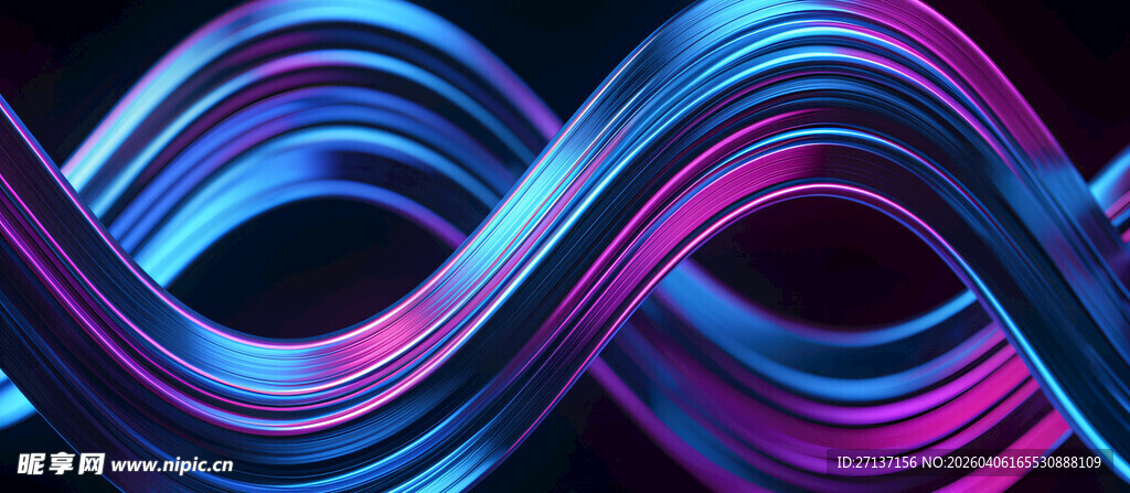 炫彩流动波纹背景图案