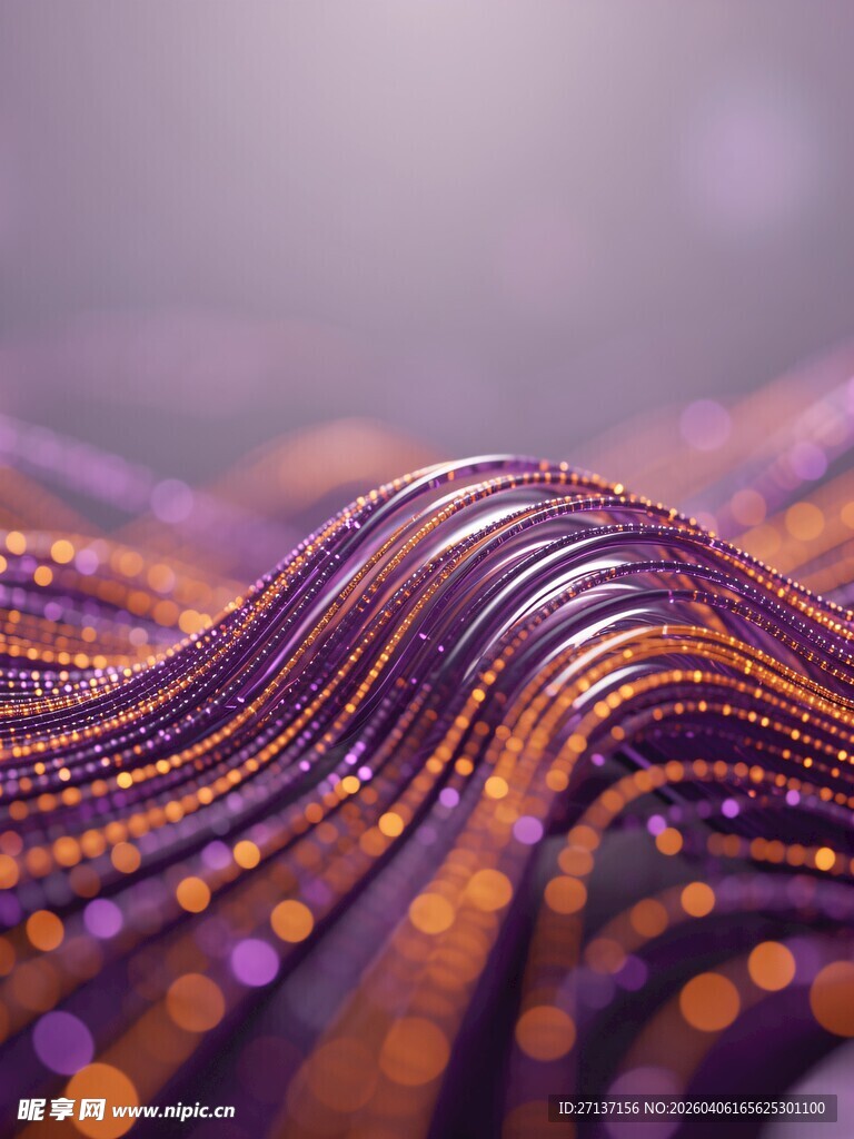 绚丽流动的科技感线条图案