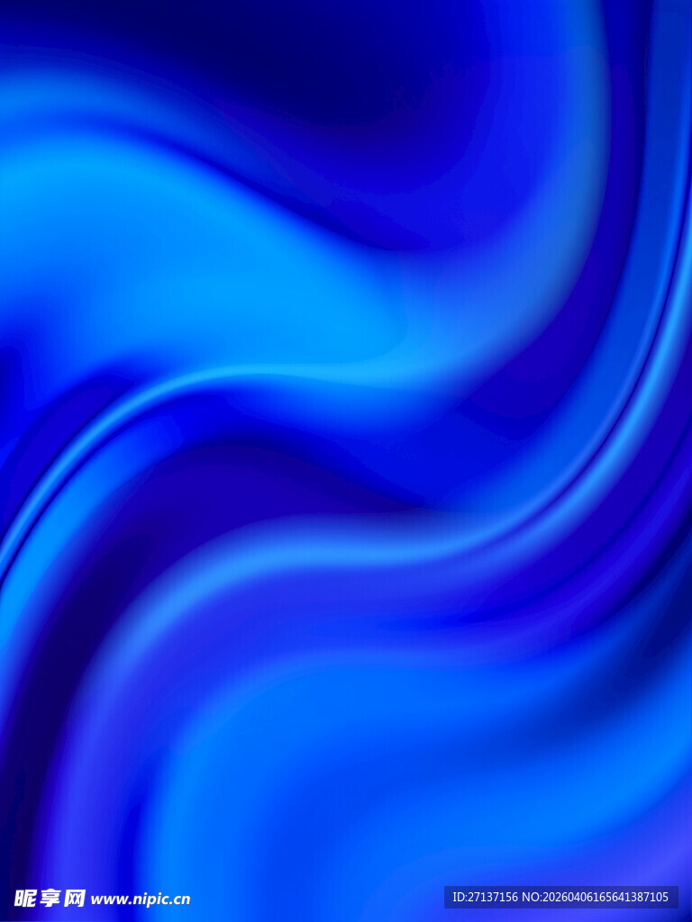 蓝色流动质感抽象背景图